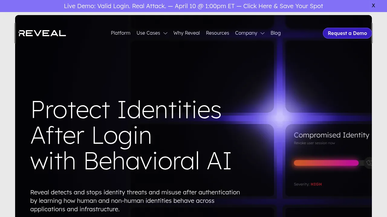 Reveal Security screenshot