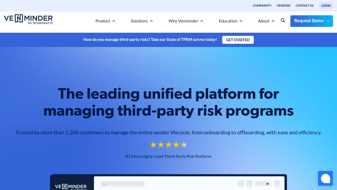 Venminder screenshot
