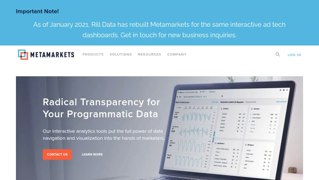 Metamarkets Group screenshot