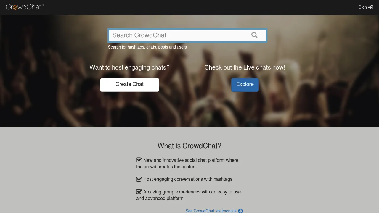 CrowdChat screenshot