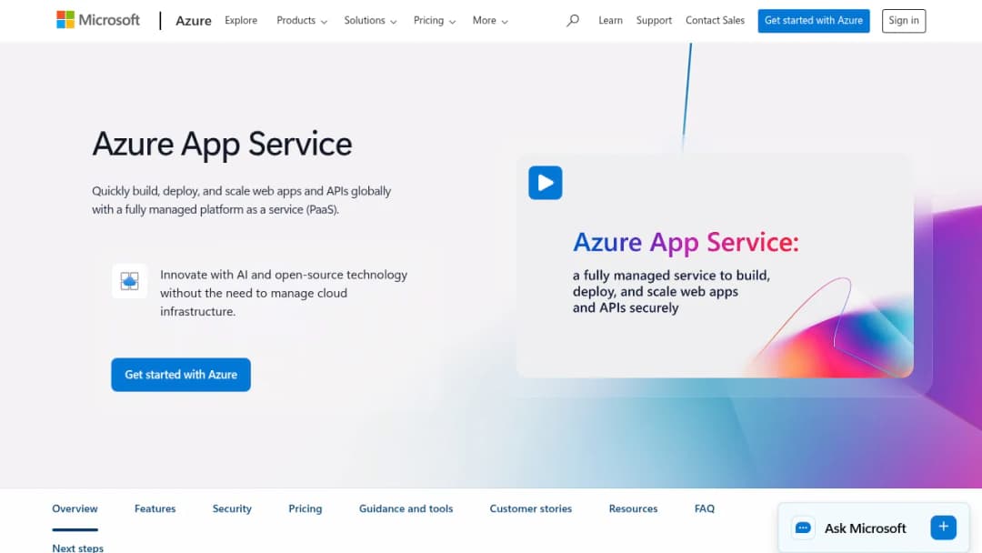 App Service screenshot