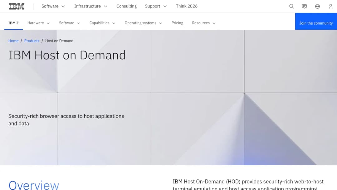 IBM Host on Demand screenshot