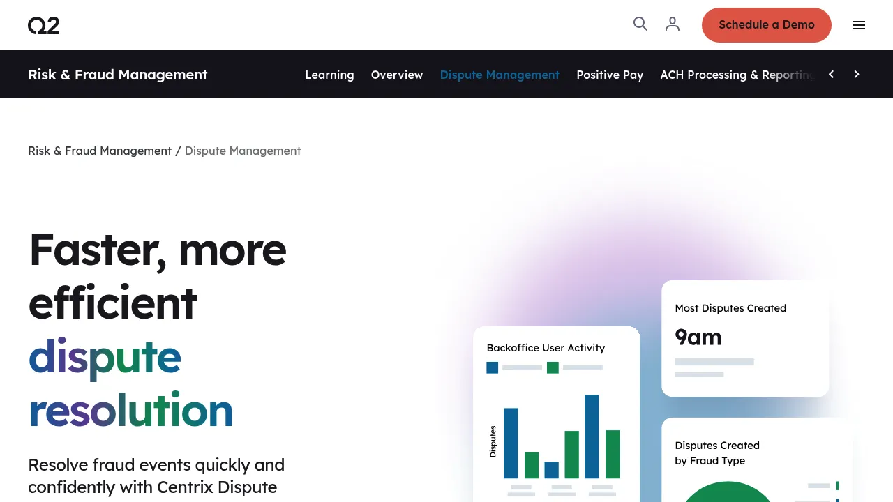 Q2 Dispute Management screenshot