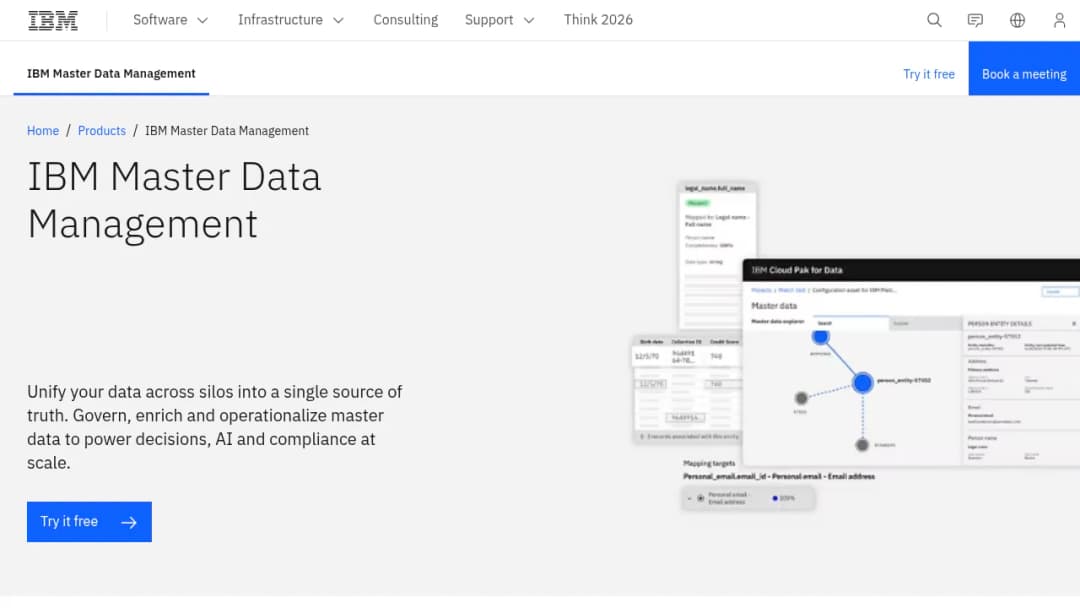 IBM Master Data Management screenshot