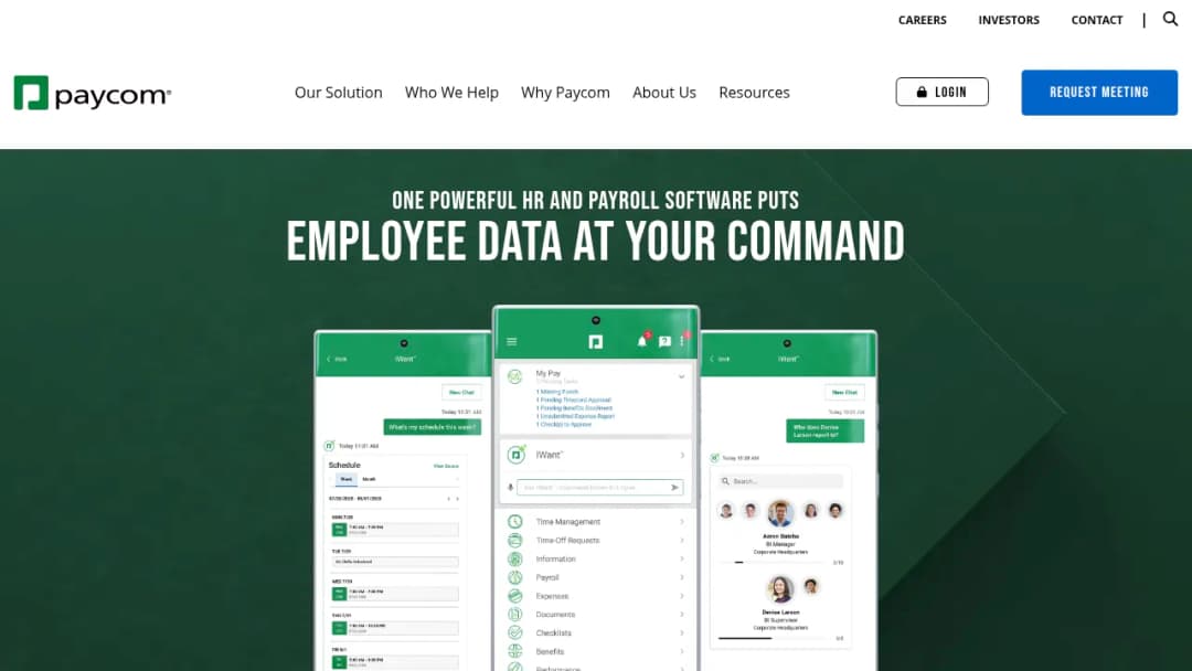 Paycom screenshot