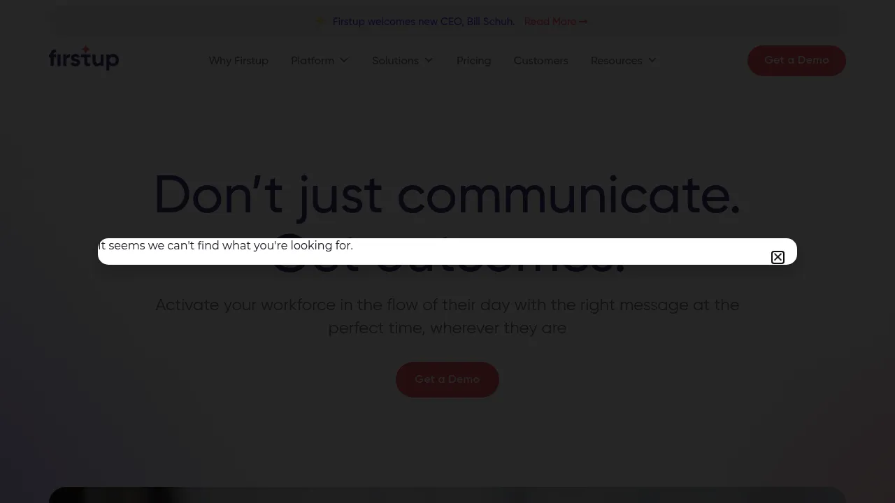 Firstup screenshot