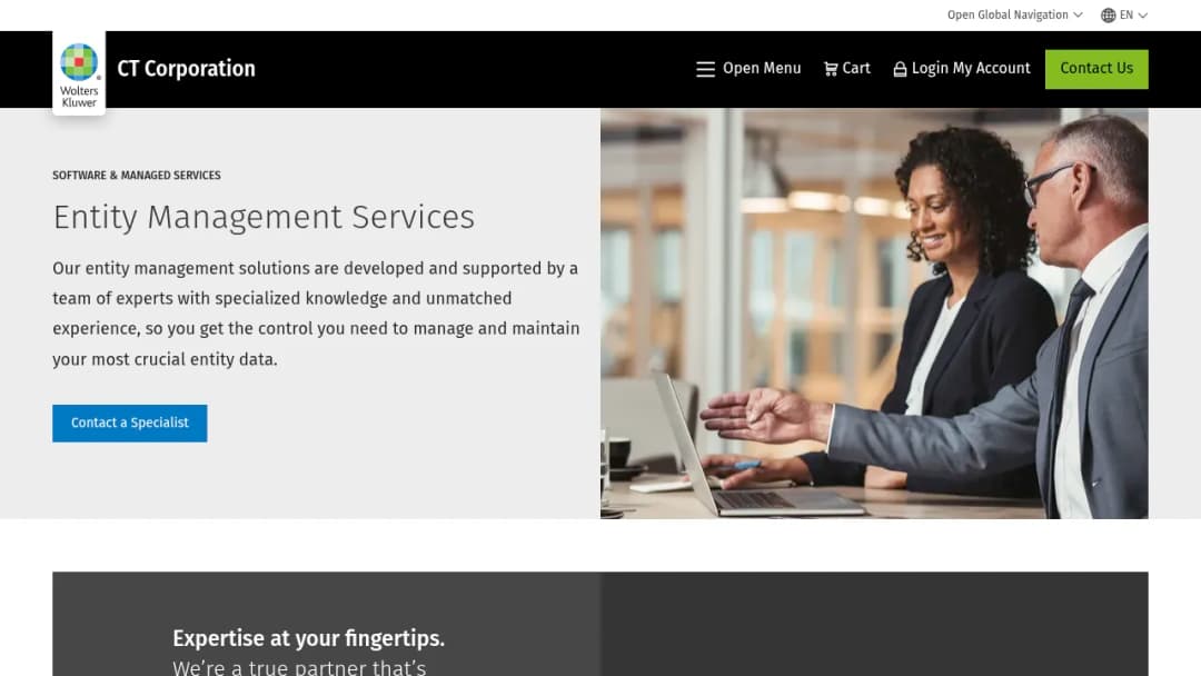 Wolters Kluwer Entity Management Services screenshot