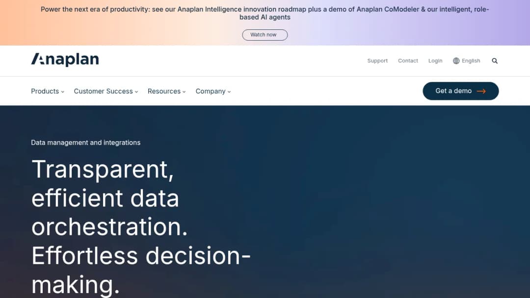 Anaplan Data Management & Integrations screenshot