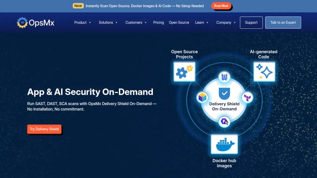 OpsMx screenshot