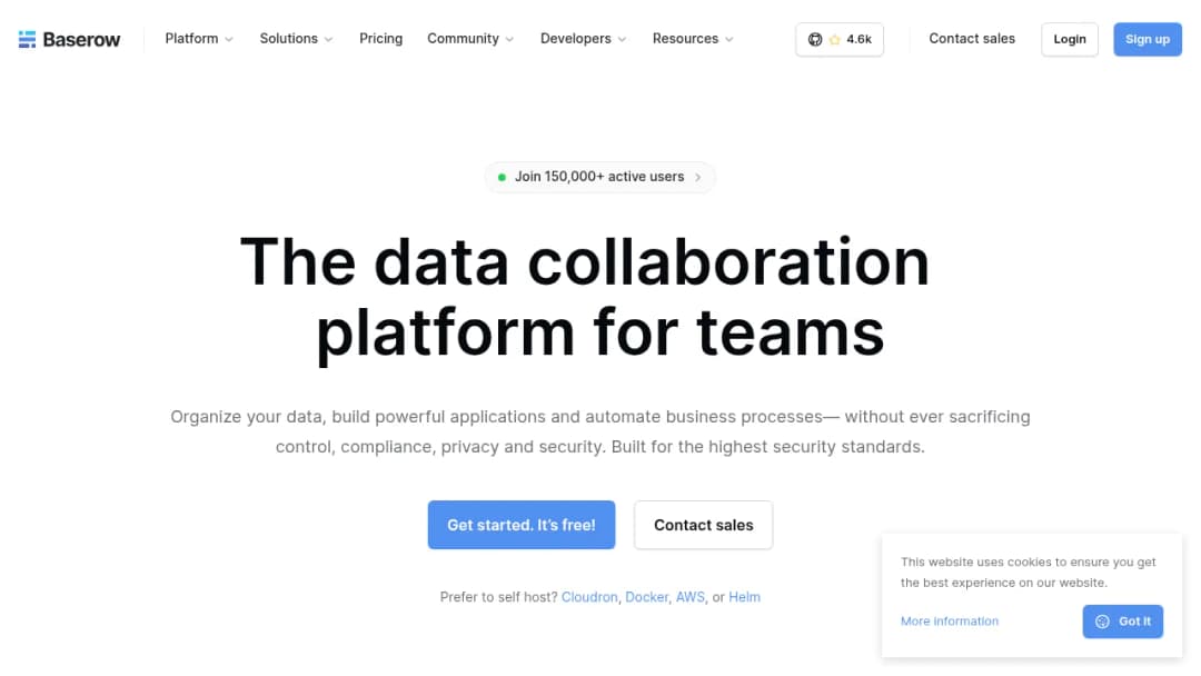 Baserow screenshot