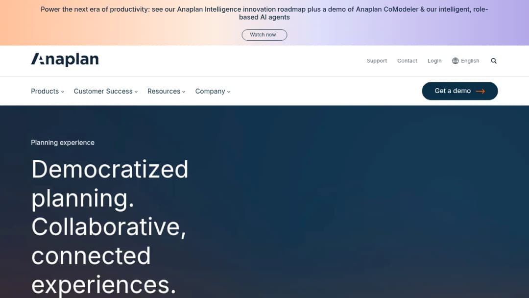 Anaplan Planning Experience screenshot