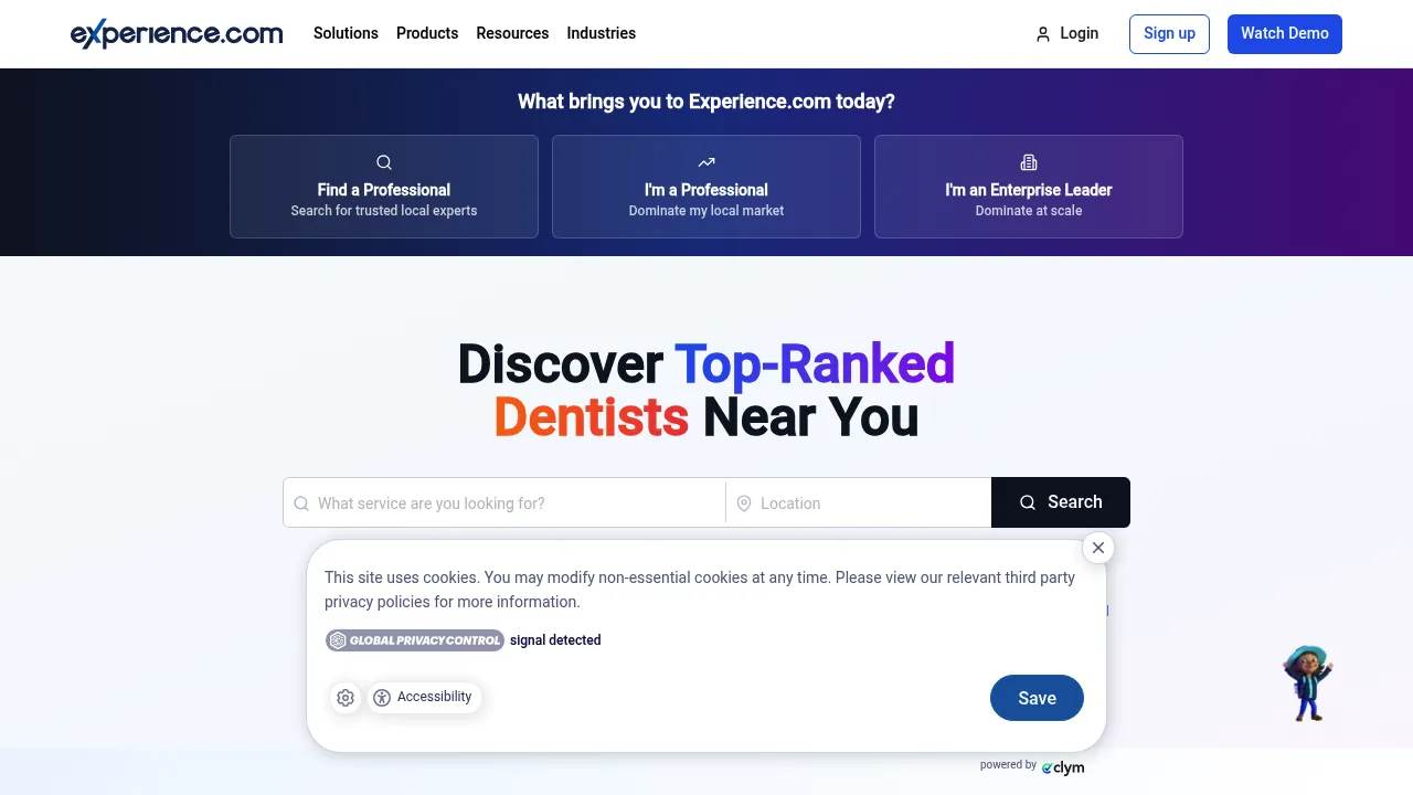 Experience.com screenshot