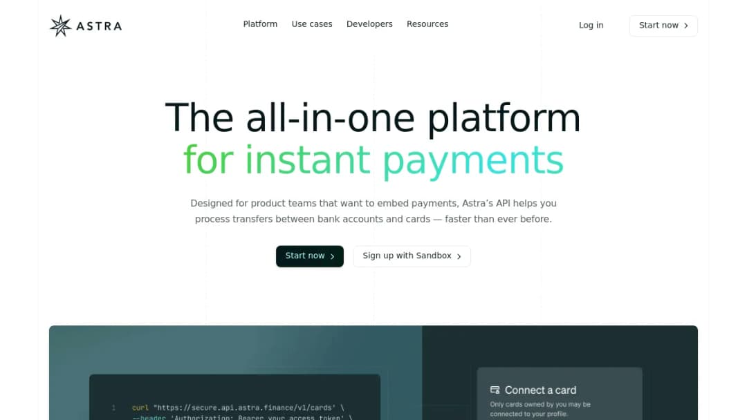 Astra screenshot