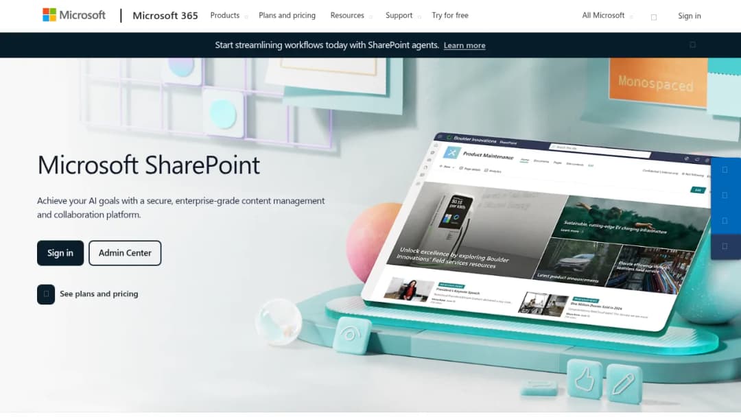 Microsoft SharePoint screenshot