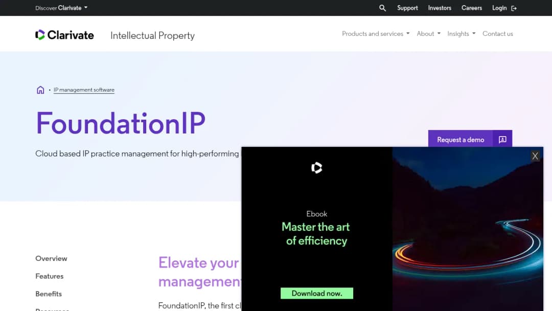 Clarivate FoundationIP screenshot