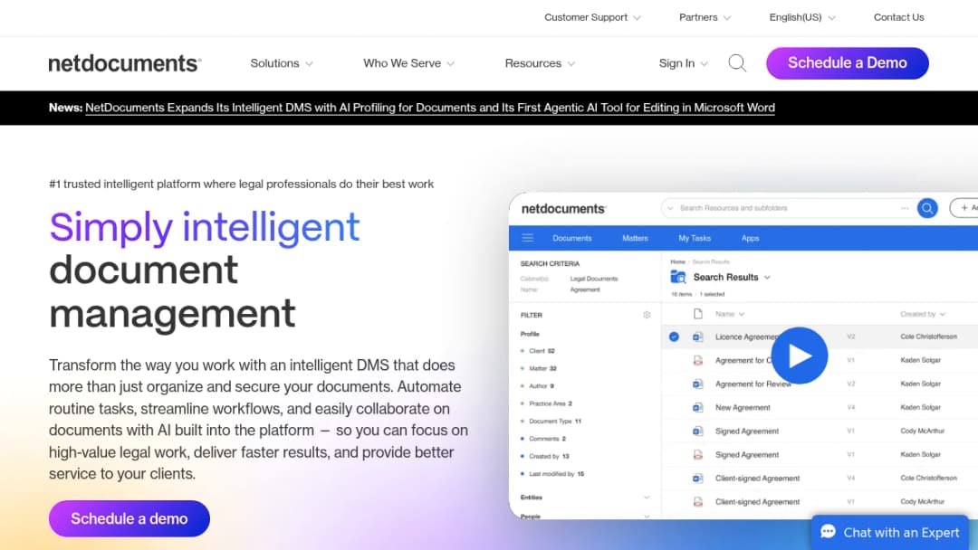 NetDocuments screenshot
