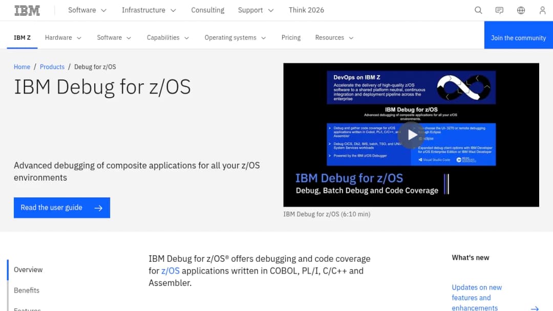 IBM Debug for Zos screenshot