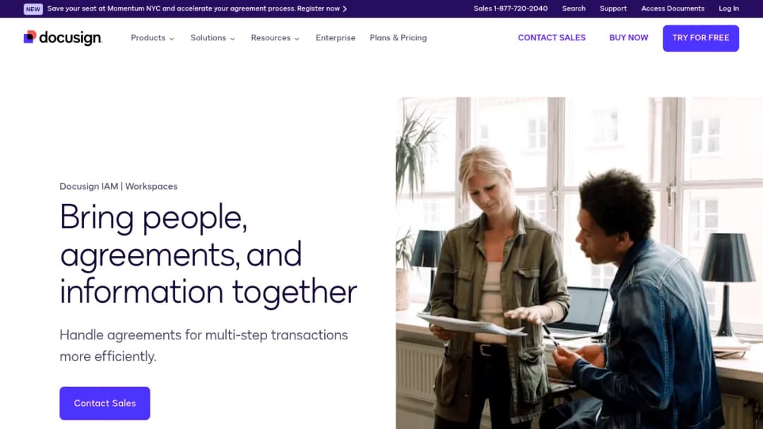 DocuSign Workspaces screenshot