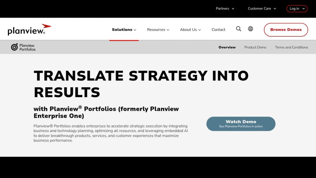 Planview® Portfolios screenshot