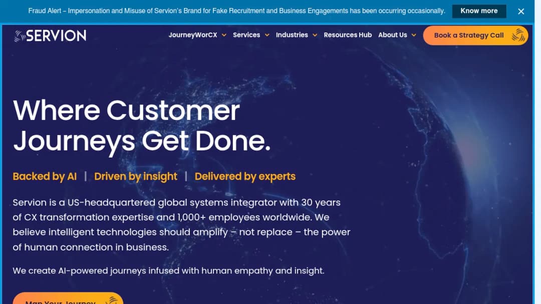 Servion Global Solutions screenshot
