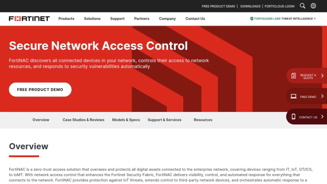 Fortinet NAC screenshot