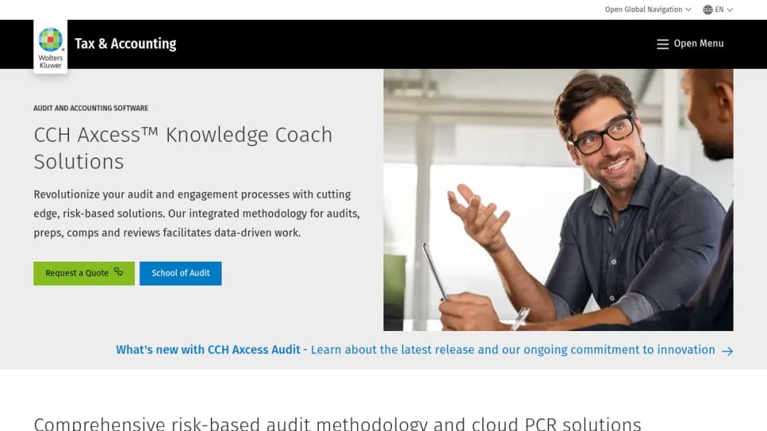 Wolters Kluwer CCH Axcess™ Knowledge Coach Solutions screenshot