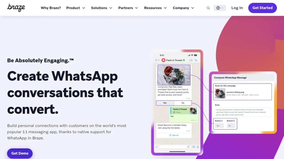 Braze WhatsApp screenshot