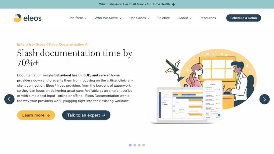 Eleos Health screenshot