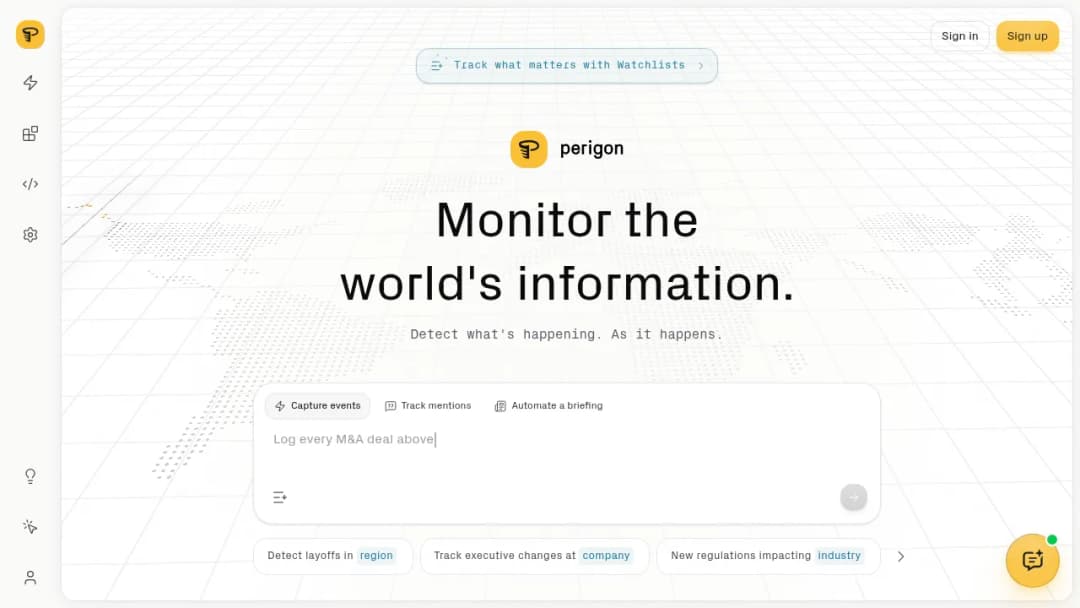 Perigon screenshot