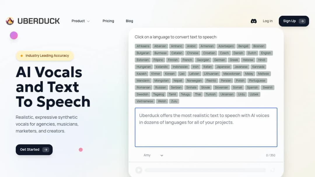 Uberduck screenshot