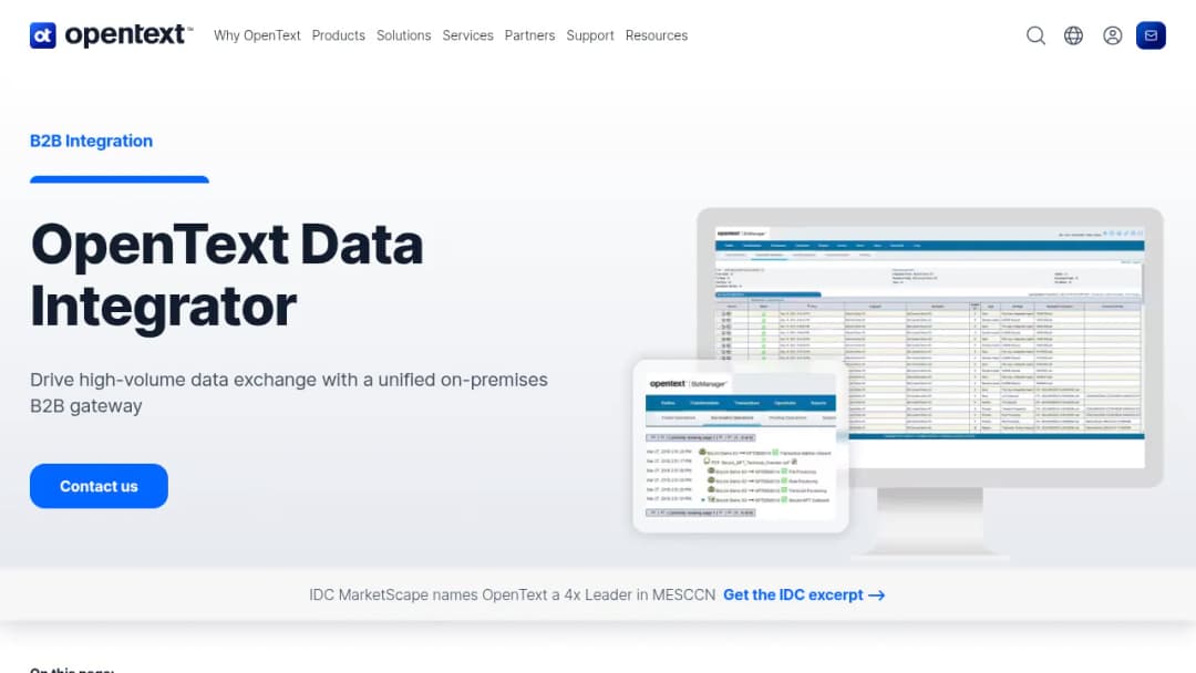 OpenText Data Integrator screenshot
