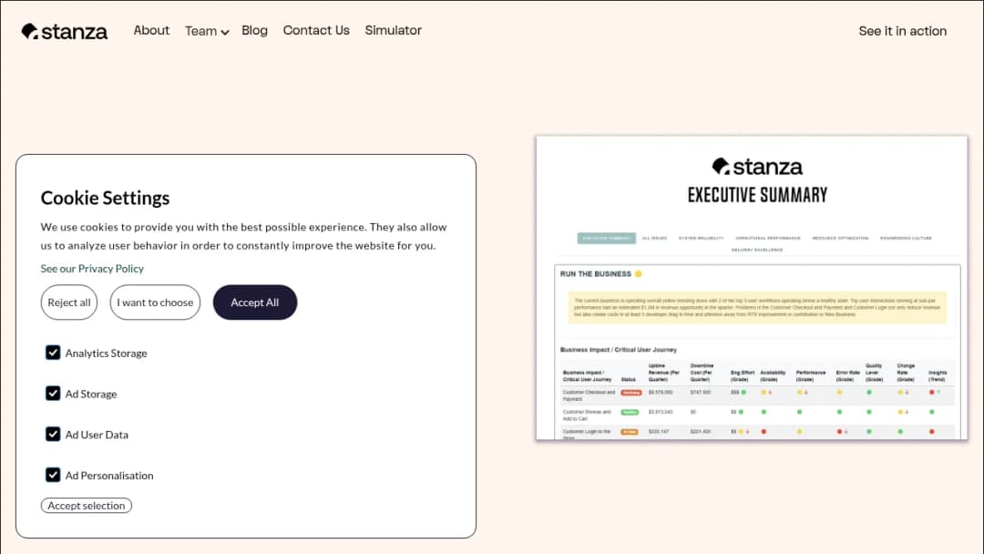 Stanza Systems screenshot