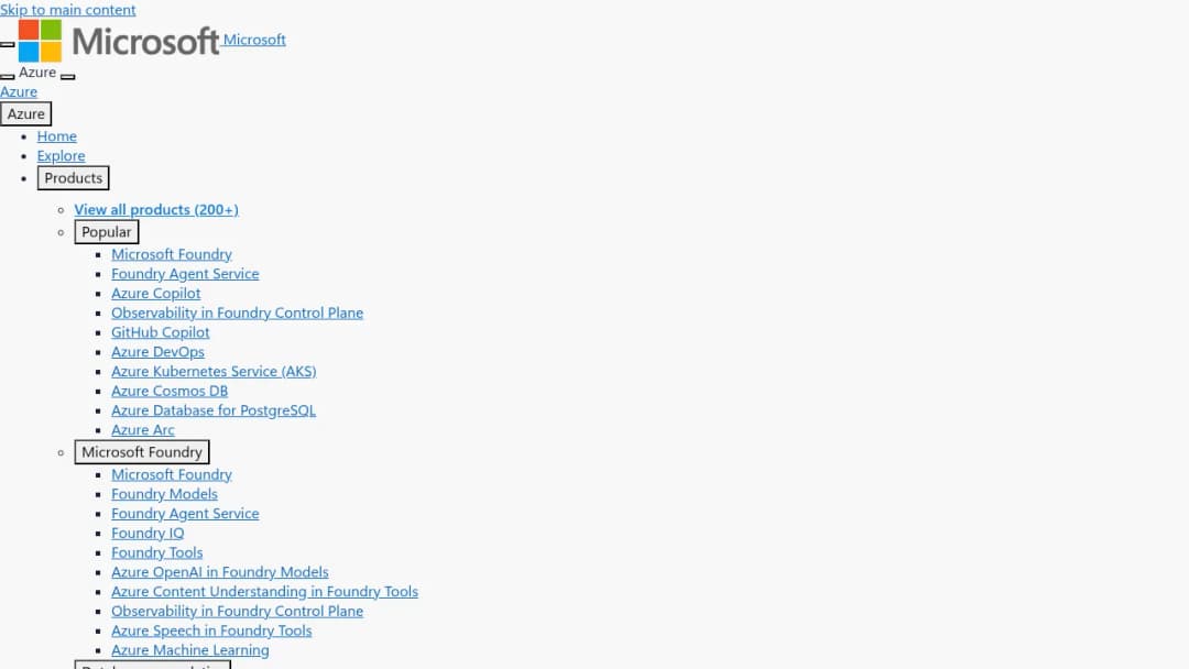 Microsoft Foundry screenshot