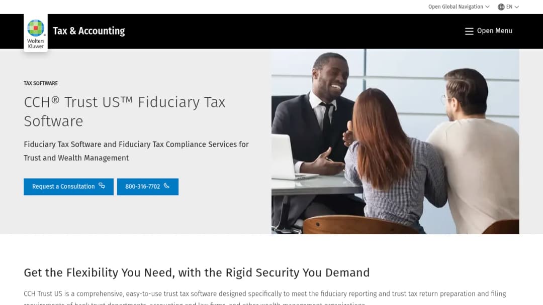Wolters Kluwer CCH® Trust US™ Fiduciary Tax Software screenshot
