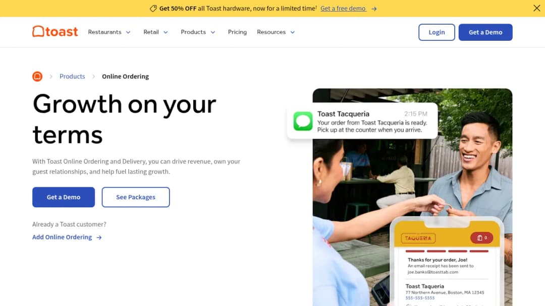 Toast Online Ordering screenshot