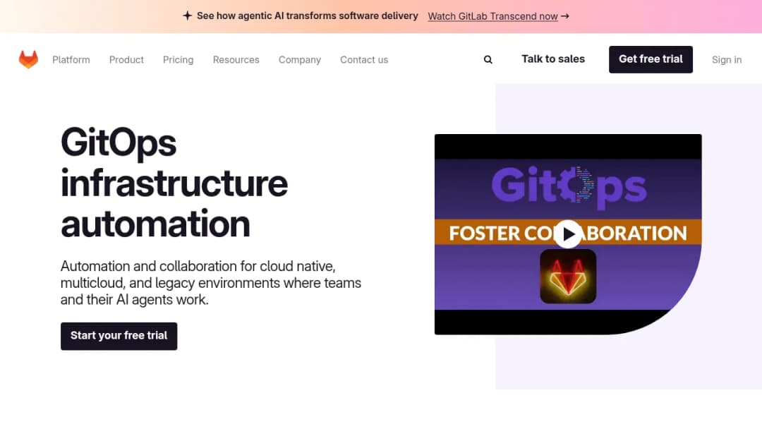 GitLab GitOps screenshot