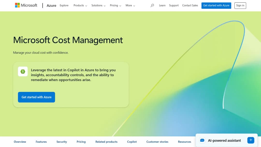 Microsoft Cost Management screenshot