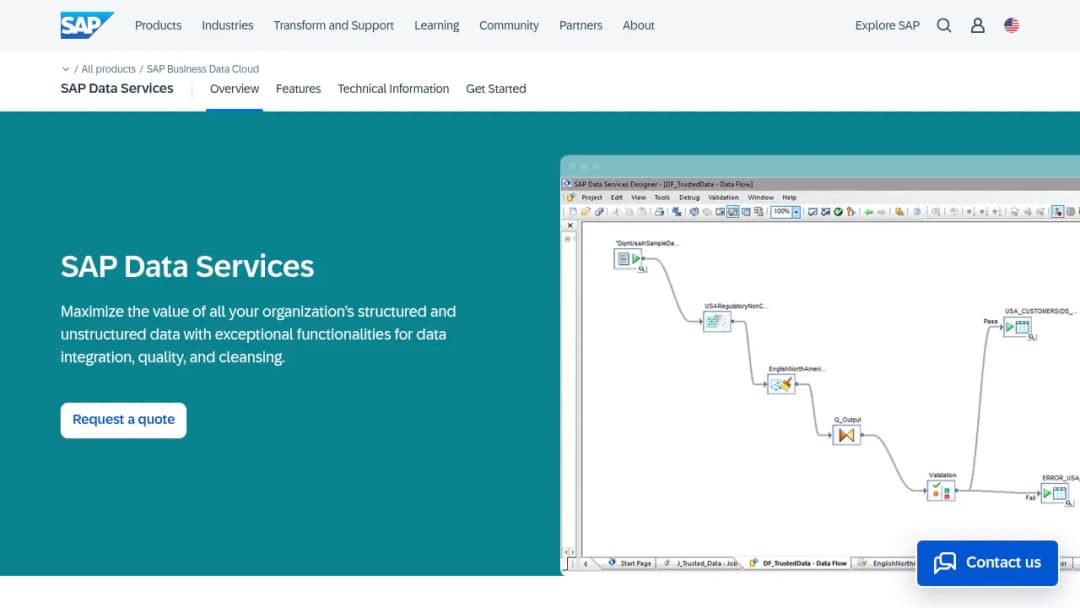 SAP Data Services screenshot