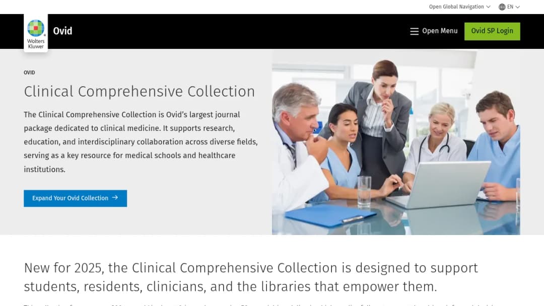 Wolters Kluwer Ovid: Clinical Comprehensive Collection screenshot