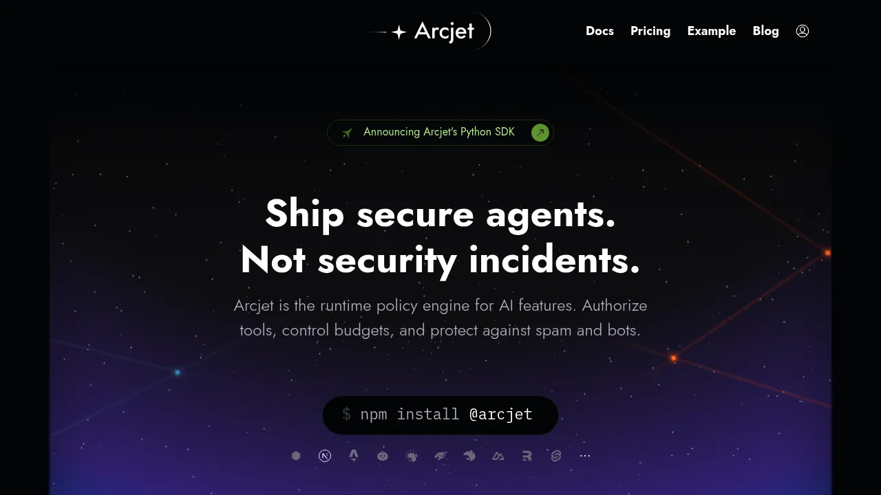 Arcjet screenshot
