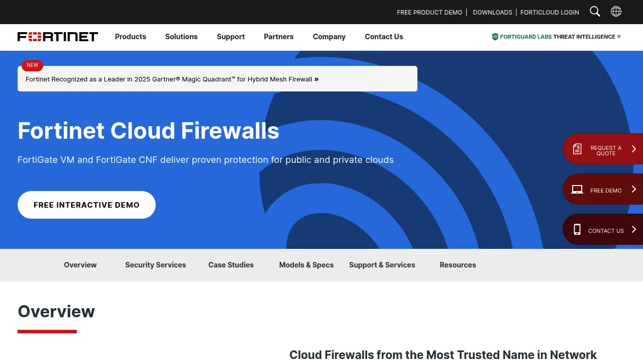 Fortinet Cloud NGFW screenshot