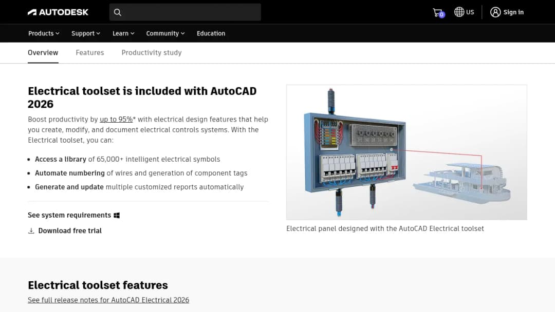 Autodesk AutoCAD Electrical screenshot