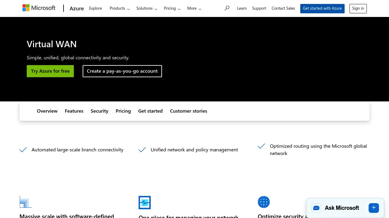 Virtual WAN screenshot