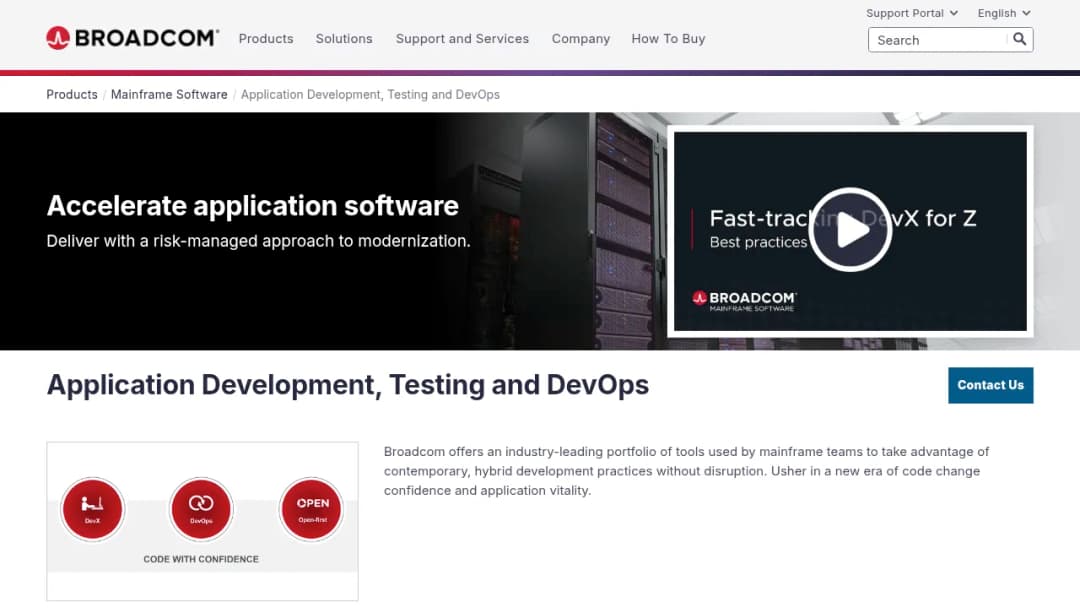 Broadcom Mainframe Application Development, Testing and DevOps screenshot