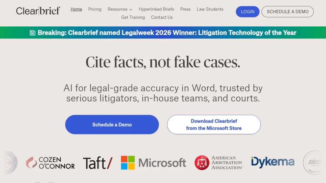 Clearbrief.ai screenshot