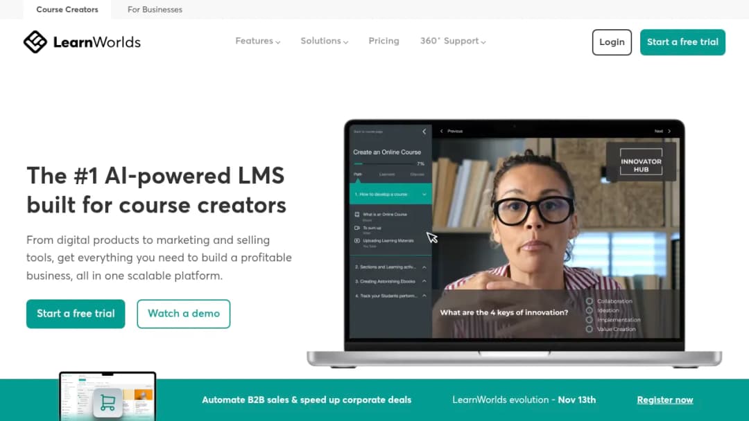 LearnWorlds screenshot