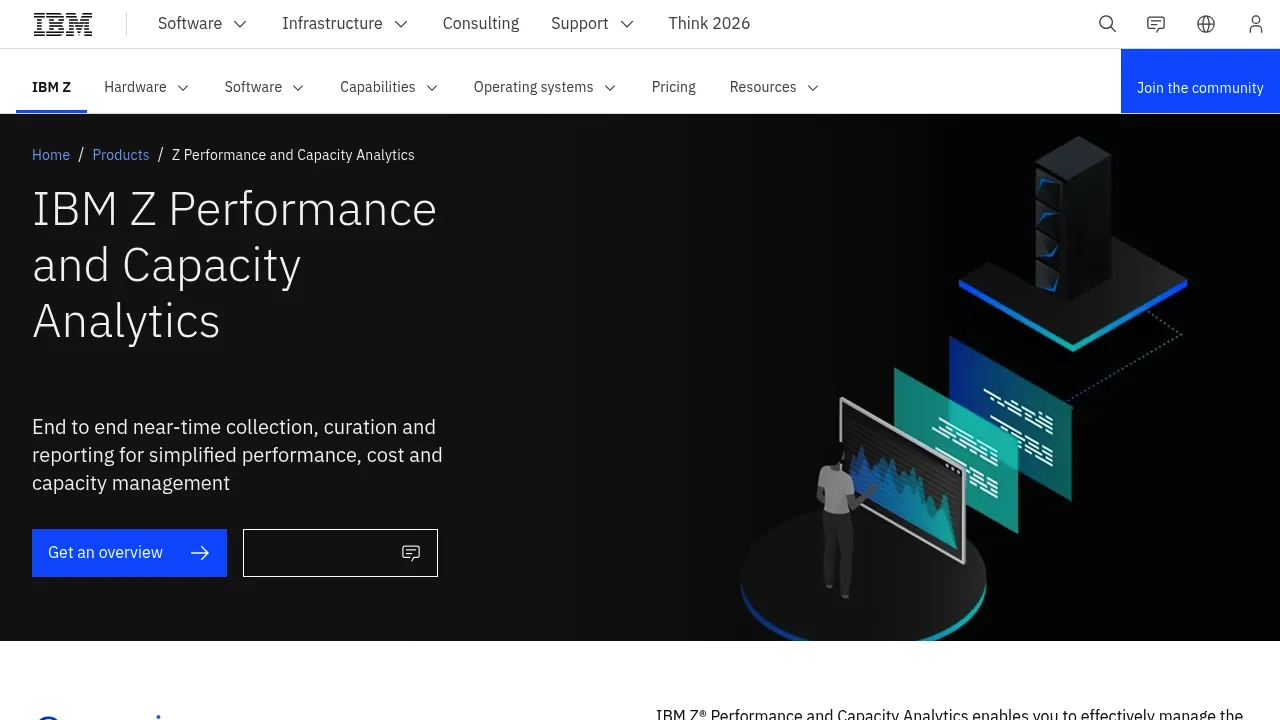 IBM Z Performance and Capacity Analytics screenshot