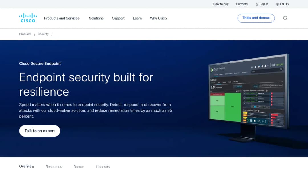 Cisco Secure Endpoint Private Cloud screenshot