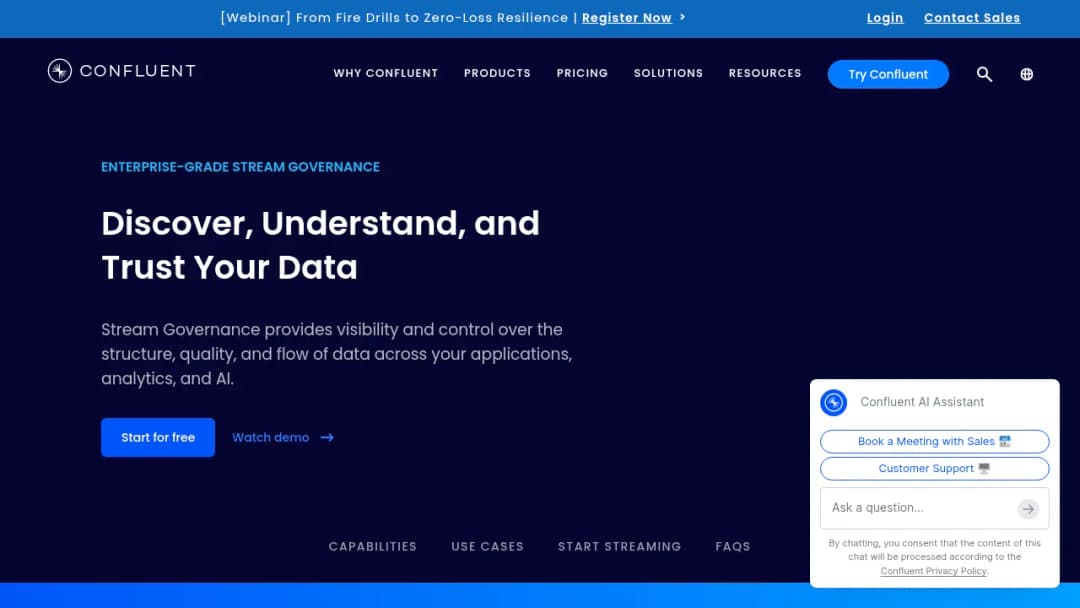 Confluent Stream Governance screenshot