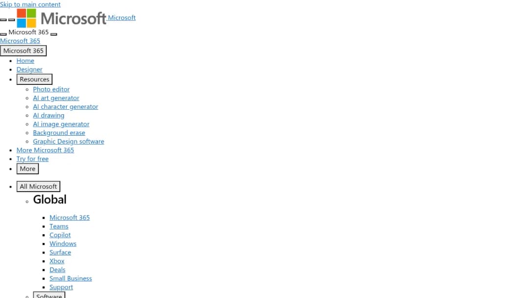 Microsoft Designer screenshot